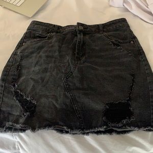 Black wild fable Jean ripped skirt